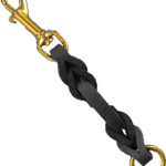 LEATHER TAB - RING - BLACK