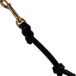 LEATHER TAB - KNOT - BLACK